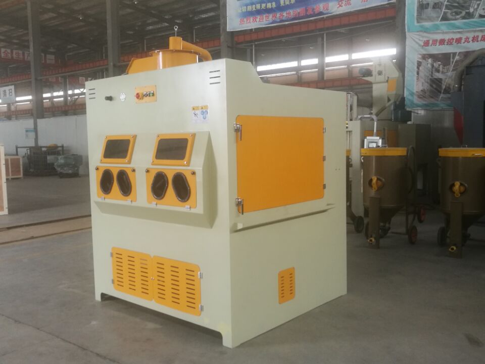 多工位手動轉臺噴砂機